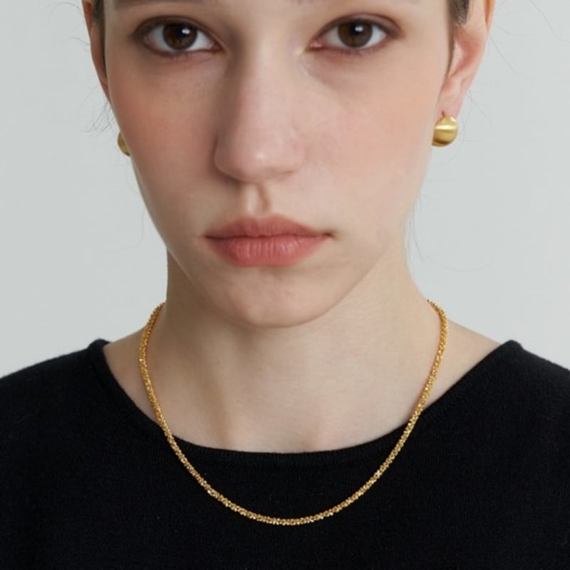 LOVE ME MONSTER [Silver] Bold Twist Chain Necklace (L233MNK070)