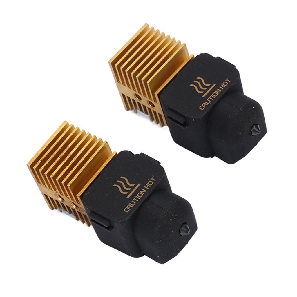 2 Sets Hot End Extrusion Head Kit Detachable 0.2MM 0.4mm Hardened Steel Nozzle Extruder Nozzle Hot