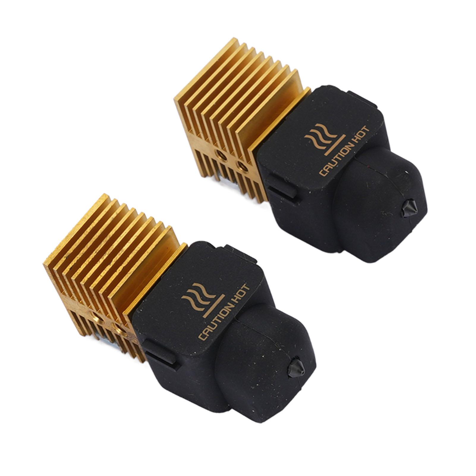 

2 комплекта Набор головок экструзии горячего конца Съемные 0,2 мм 0,4 мм Сопло из закаленной стали Сопло экструдера Горячий