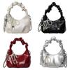Korean Edition Cloud Shape Pu Tote Bag With Chain And Bow For Summer Fashion