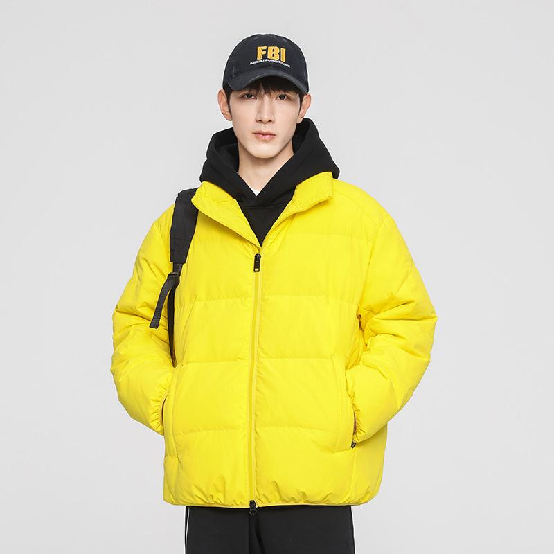 

Down jacket men s and women s autumn and winter thickened bread jacket trend men s stand-up collar versatile jacket bread jacket 3XL