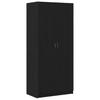 Wardrobe with Doors Black Oak Effect 90 X 52 X 200 Cm