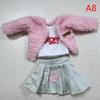 1/6 30Cm Dolls Clothes Baby Doll College Style Uniform Dress Doll Girl Toys