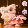 Handmade Lion Lantern Material Pack with Movable Head And Limbs DIY Lion Dance Lantern Kit Glowing Chinese Style Mid-Autumn Festival Lantern