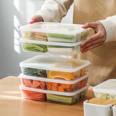 Scatola portaoggetti per frigorifero trasparente a 4 scomparti con buona tenuta, per alimenti, versatile organizzatore da cucina