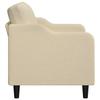 Vidaxl 2-Seater Sofa, Cream, 140 Cm, Upholstered In Fabric