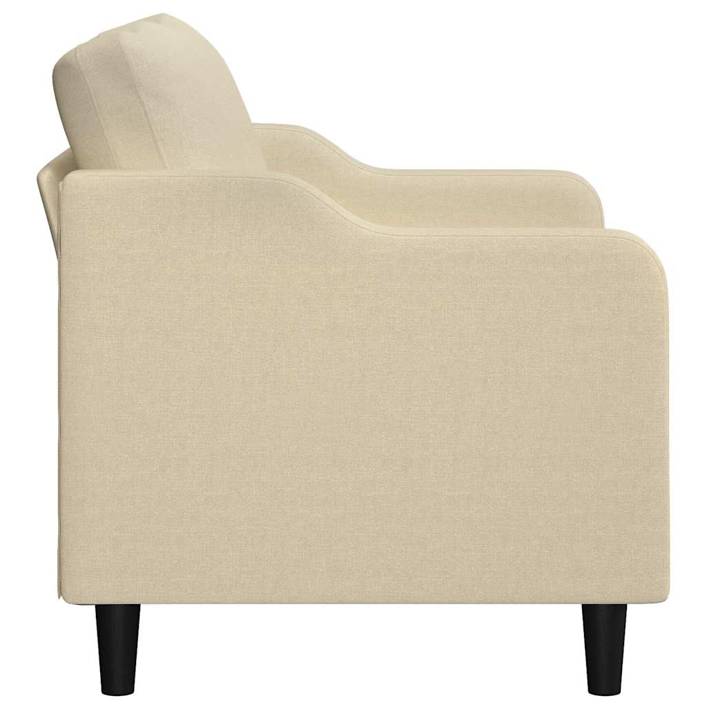 Vidaxl 2-Seater Sofa, Cream, 140 Cm, Upholstered In Fabric