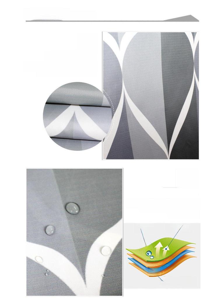 Thickened Waterproof Polyester Shower Curtain for Bathrooms