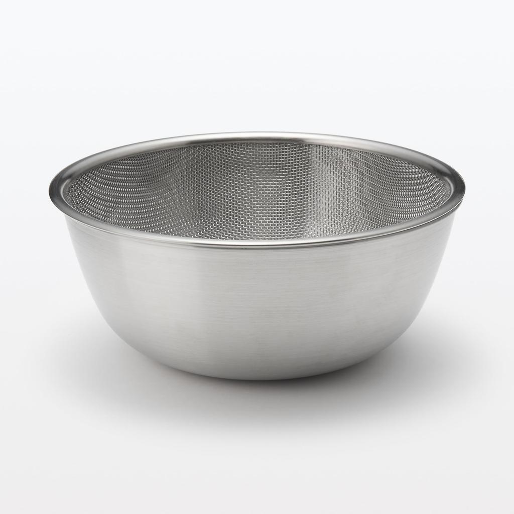 MUJI Edelstahl Maschen Durchmesser x Höhe 9 cm 12828921 Sieb, Groß, ca.. 22.5