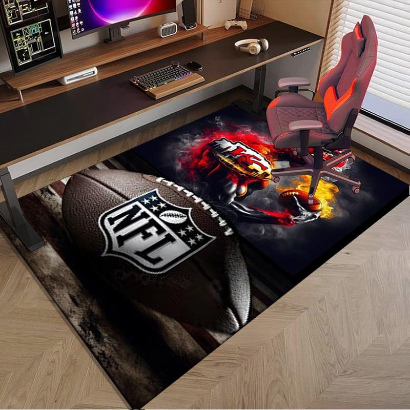 Kansas City Chiefs Football Area Rug for Office, Chair Rug, Decorative Carpet Livingroom Mat, Large Size Fan gifts Christmas gifts