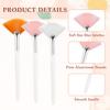 6 Pcs Fan Brushes for Facial, Slim Soft Facial Fan Brush Soft Makeup Brushes Face Mask Applicator for Glycolic Peel Masques Women Mud Clay Mask