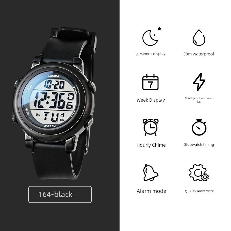Children's Watch for Girls, Elementary School Students, Only Shows Time, Waterproof, Luminous, Waterproof Alarm Clock, Digital Watch for Girls