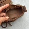 Retro Handmade Genuine Leather Cutout Flat Boots with Round Toe and Lace-up Design for Summer