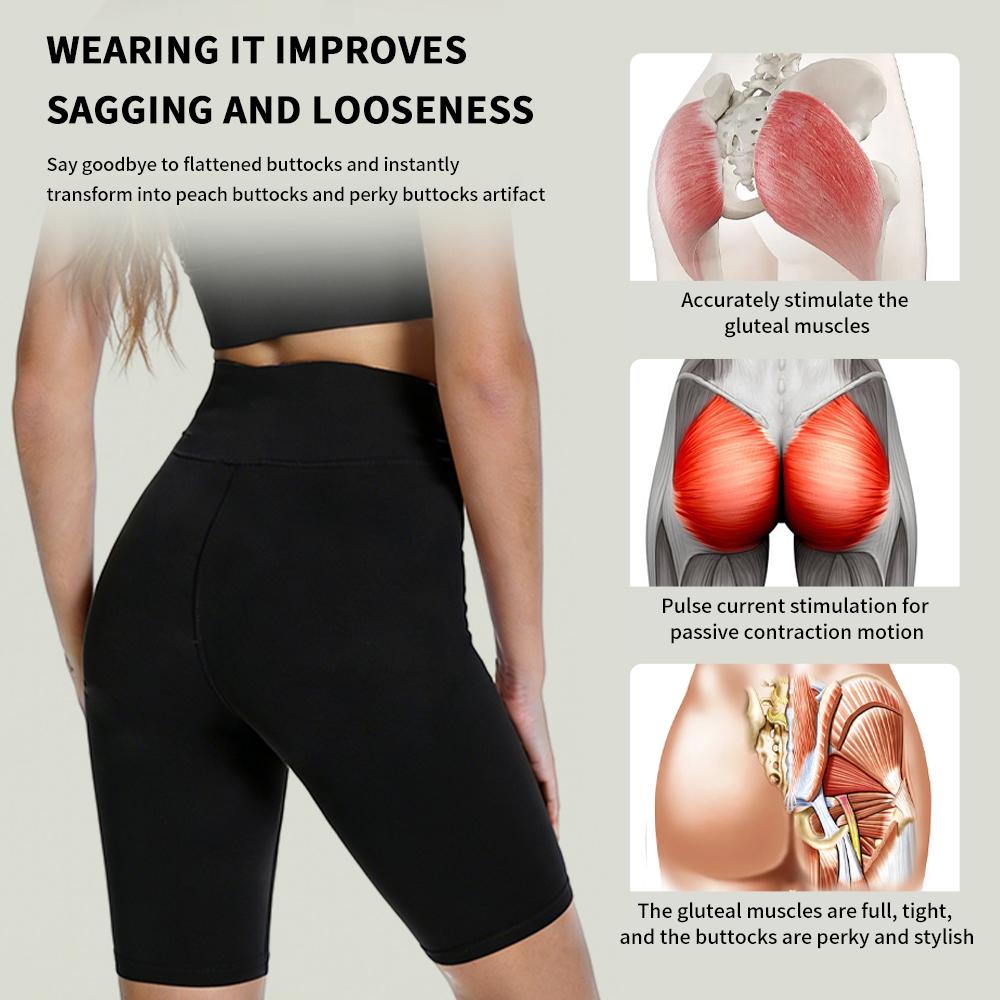 EMS Intelligente Mikrostrom Formende Yoga Massage Shorts Verbessern das Gesäß Fitness Und Plastisches Training Reduzieren Fettmasse Hüftstraffung