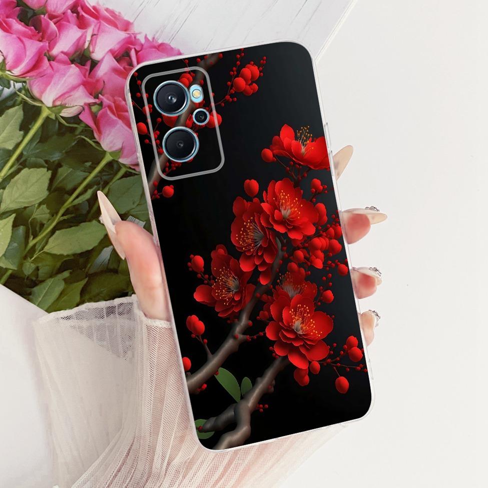 For Realme 9i 4G Case RMX3491 Transparent Cute Cat Fashion Butterfly Funny Painted Casing For Real me 9i 4G Cover