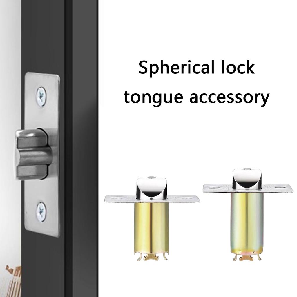 4Pcs Locking Tongue Hardware Universals Single Lockbody Tongue Round Ball Door Knob Body Lock Core Easy to Install