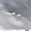 French Retro Pearl Plaid Earrings: Luxury Korean Studs for Women
