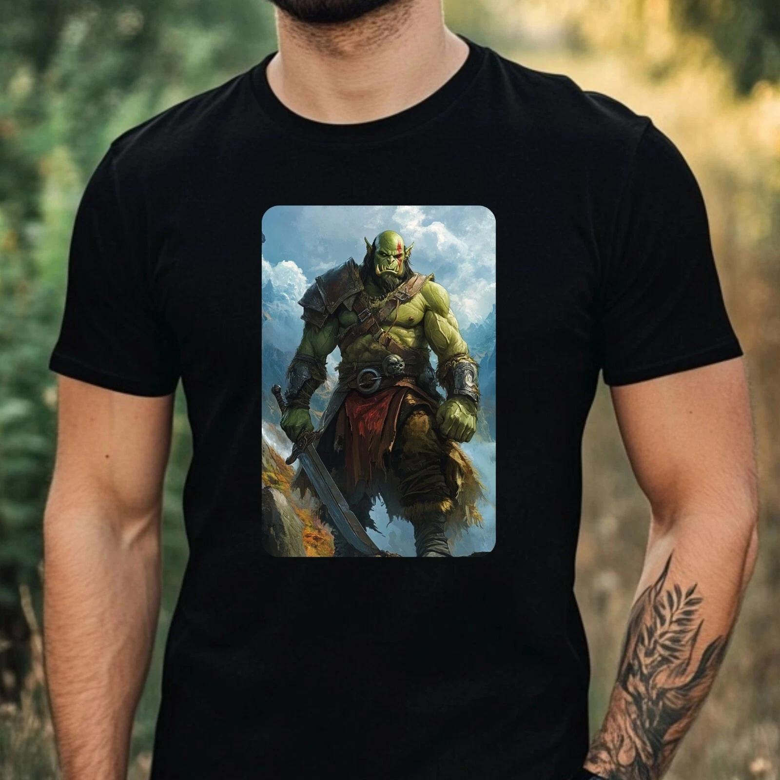 T-Shirt Herren Ork Krieger Motiv Baumwolle Größe XS bis 5XL M
