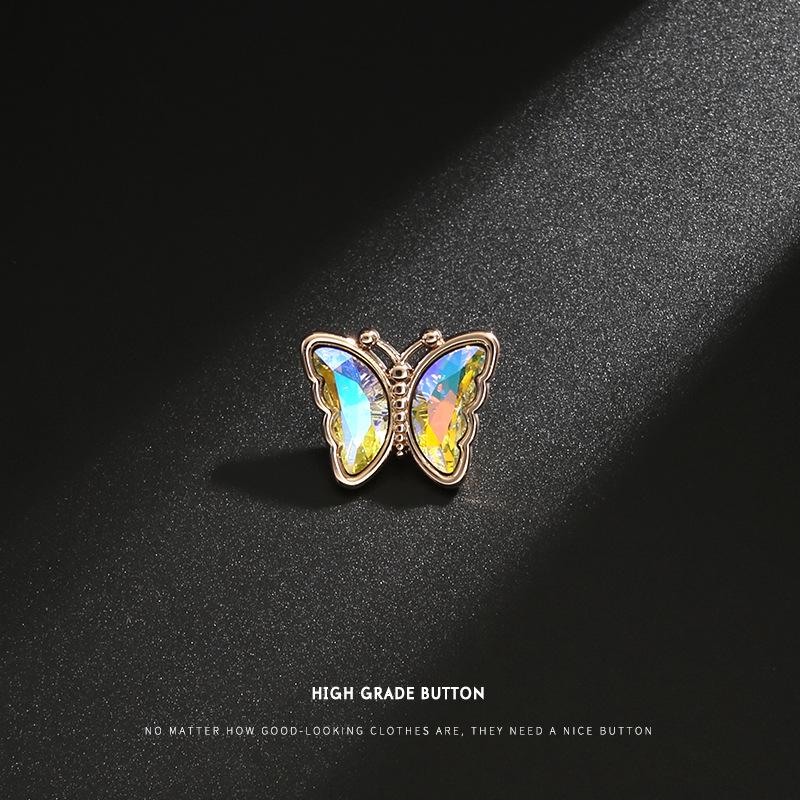 

10 шт. пуговицы-бабочки в форме бриллиантов для женской одежды, пальто, шерстяная куртка, кардиган, свитер, изысканные пуговицы высокого класса, маленькие пуговицы 11#