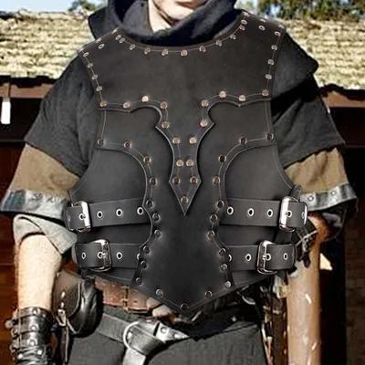 Medieval Chest Armored Adjustable Knight Costume for Fancy Dress Pirate Adults