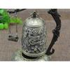 1Pc New Hot Selling Good Luck Feng Shui Ornament Home Decor Figurines Metal Bell Carved Dragon Buddhist Clock Home Decor Supply