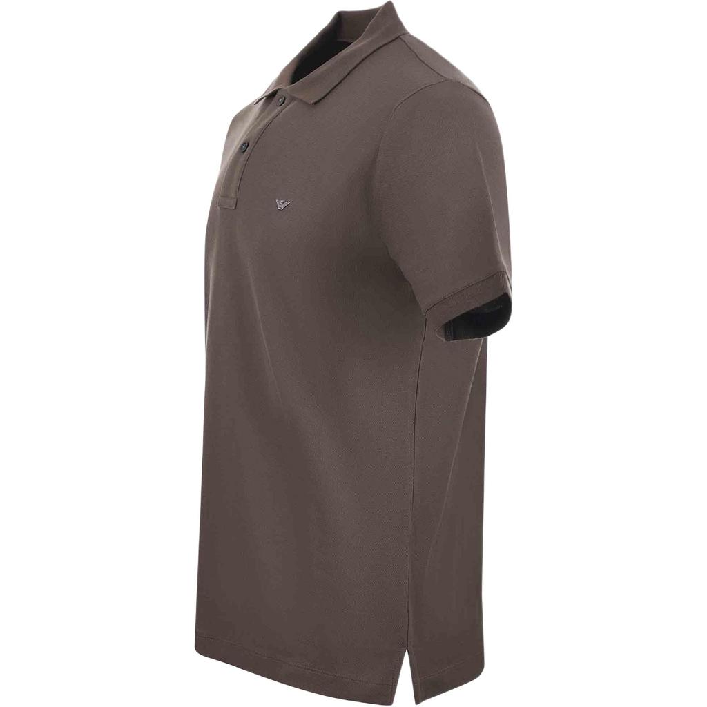 Emporio Armani Solid Cotton Ribbed Collar Polo Shirt Men Tops EM005239-AF10497-U6200