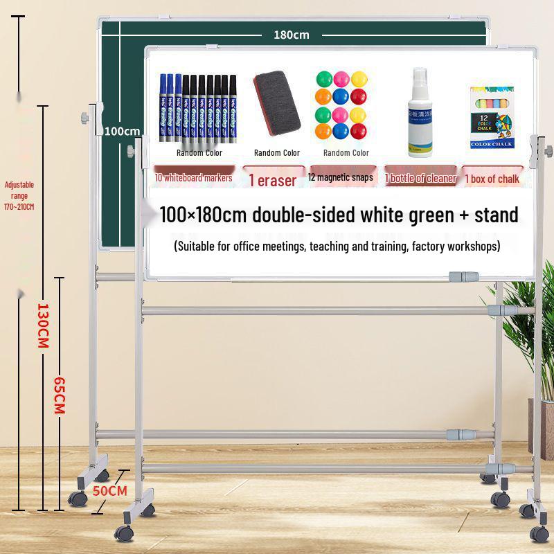 Mobile Magnetic Whiteboard Stand: Large Office, Teaching, and Meeting Writing Display Board
