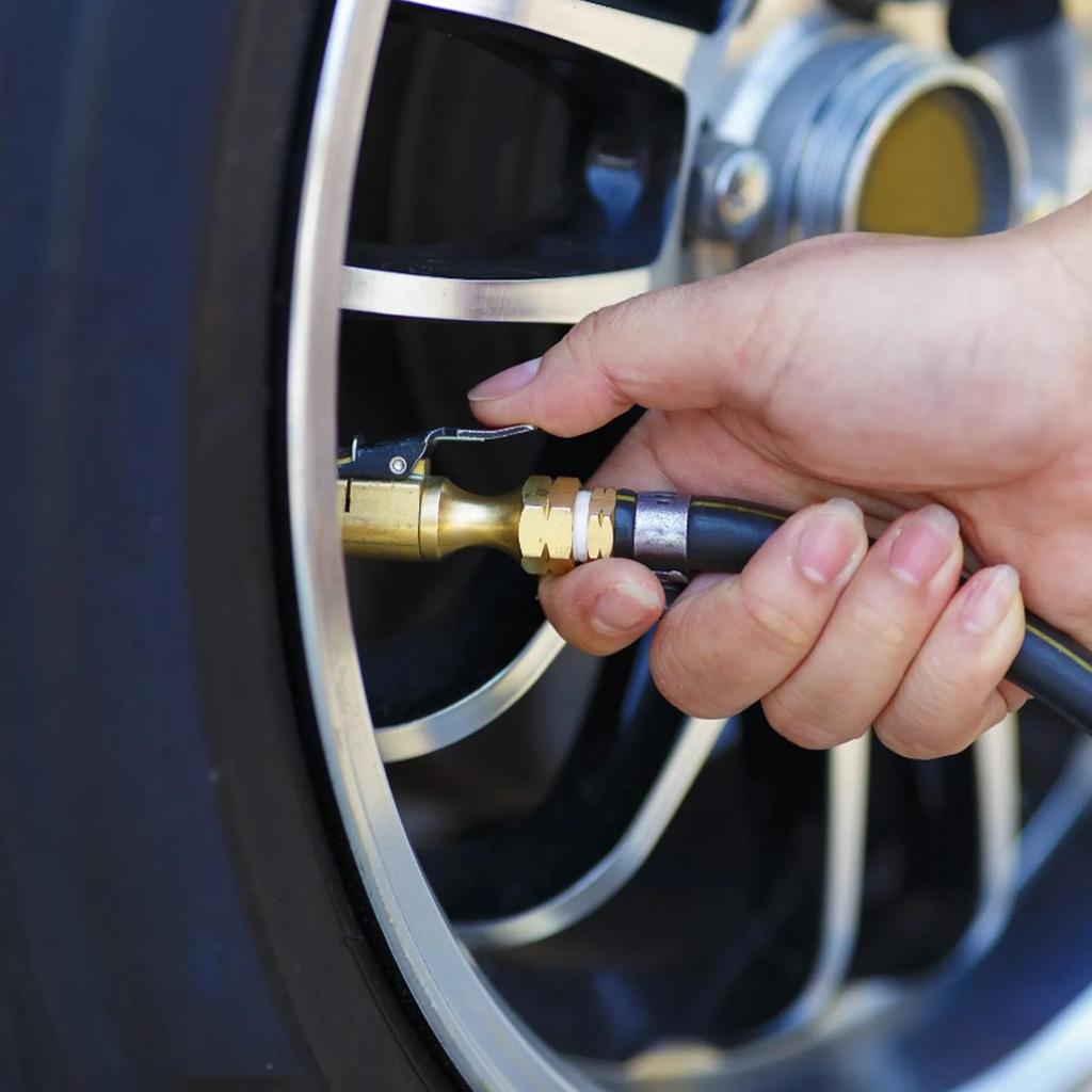 Car Tire Air Chuck Inflator Pump Valve Connector Clip-on Adapter Car Brass 8mm Tyre Wheel Valve For Inflatable Pump