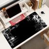 Art Black White Sigilism Mouse Pad Square Office Gaming Desk Mat Waterproof Nonslip Rubber Decorative