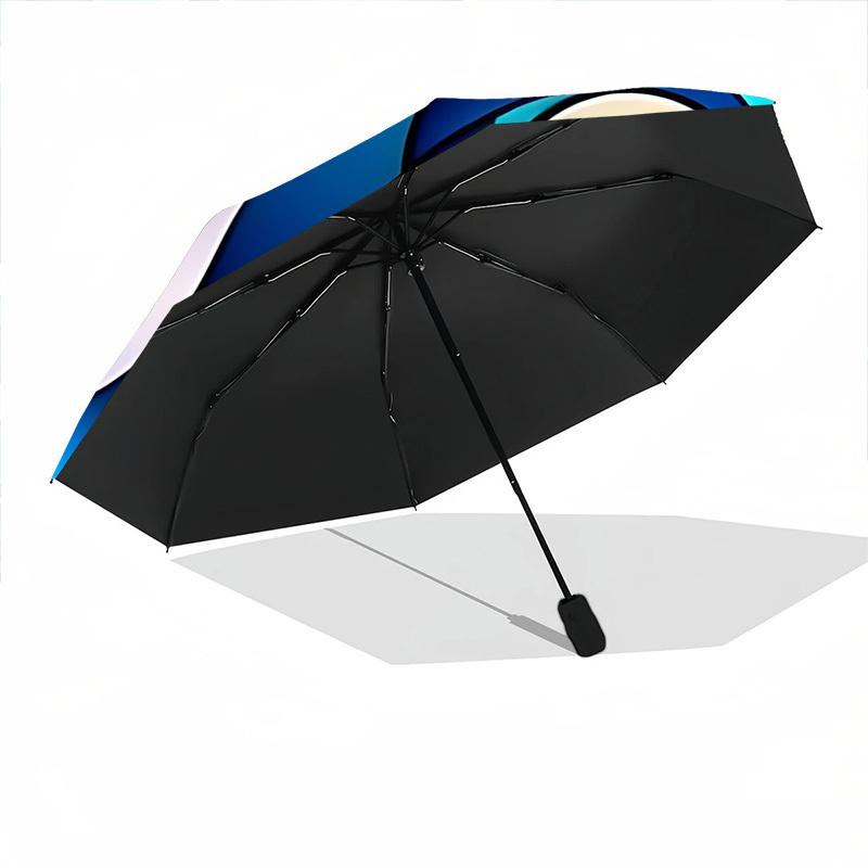 1pc Triskele Automatic Folding Umbrella, 8-Rib Iron Frame, Casual Outdoor Accessory for Birthday Festival Gifts yy251128182