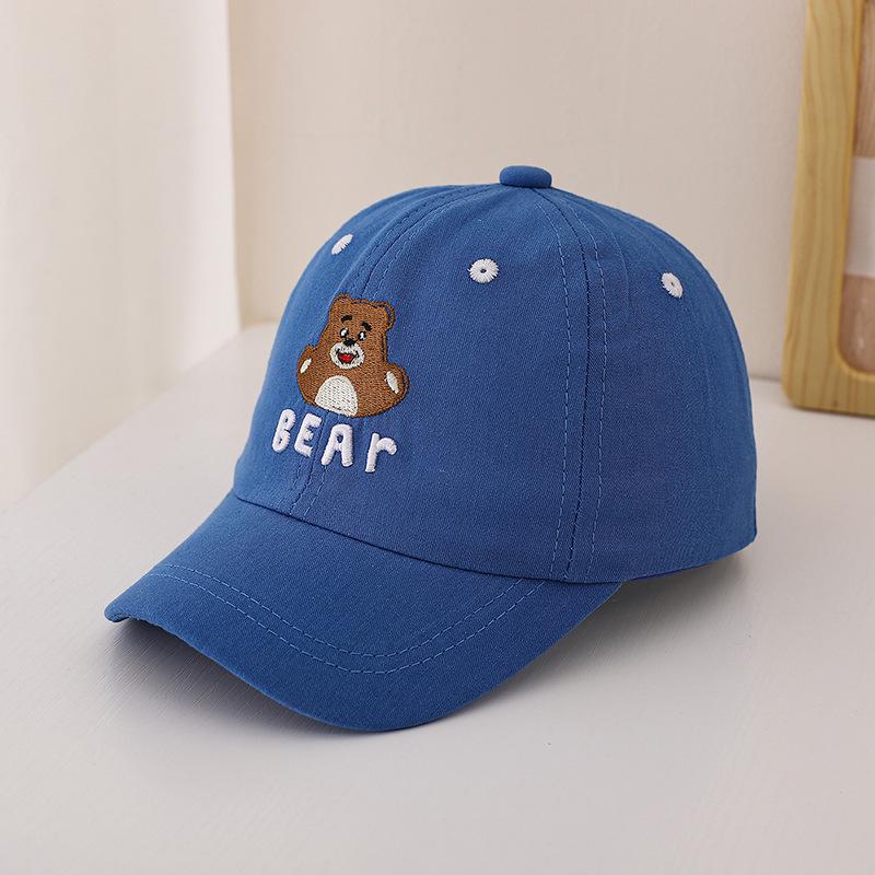 Korean Cartoon Bear Baseball Cap for Kids - Spring Sunshade Hat for Boys & Girls