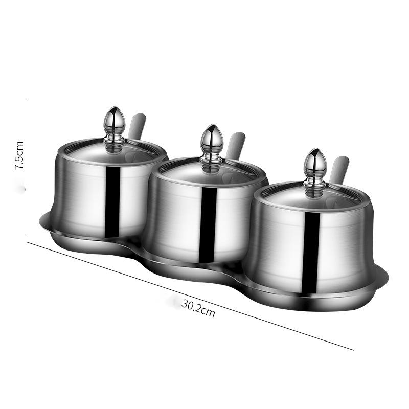 Cheap Creative Stainless Steel Pot Seasoning Salt Sugar Container