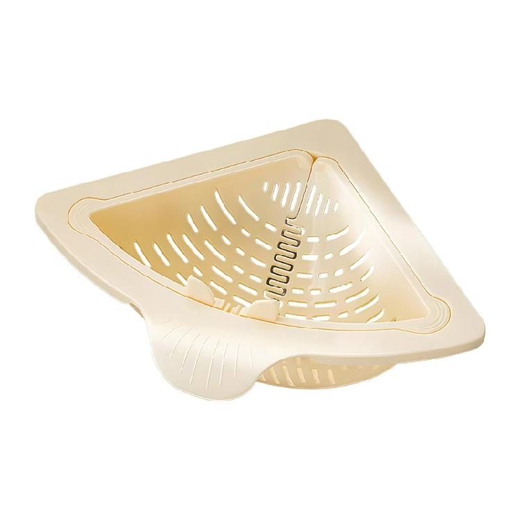 Strong Magnetic Suction Triangular Drain Basket for Secure Sink Attachment Twist Open Bottom Kitchen Strainer Organizers