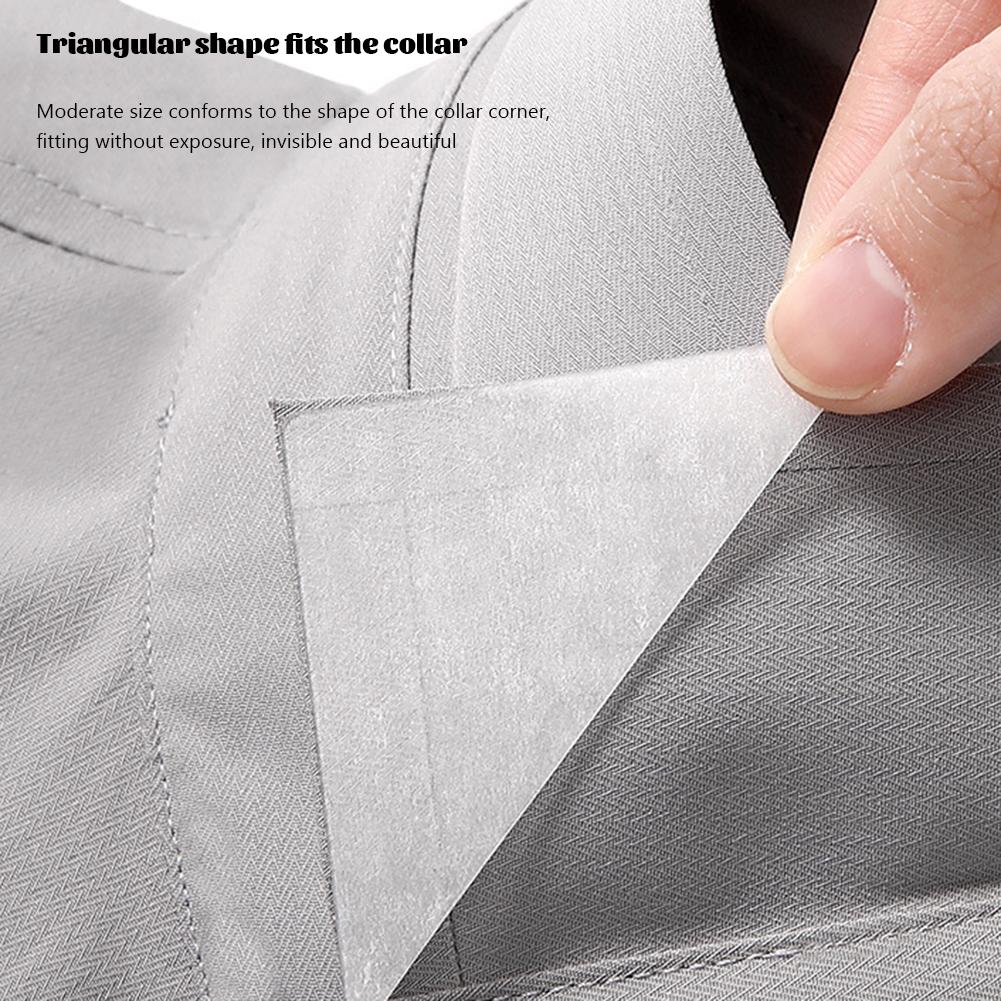 Collar Stickers Collar Triangles Patch PVC Self-adhesive Removable Collar Shaper For Shirt T-shirt Sweater Shaper