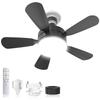 Reverse Ceiling Fan LED Ceiling Fan with 28W 3000lm Stepless Temperature DC Remote Energy Timer Suitable for 8 Tatami Mat Easy Equivalent To Suitable