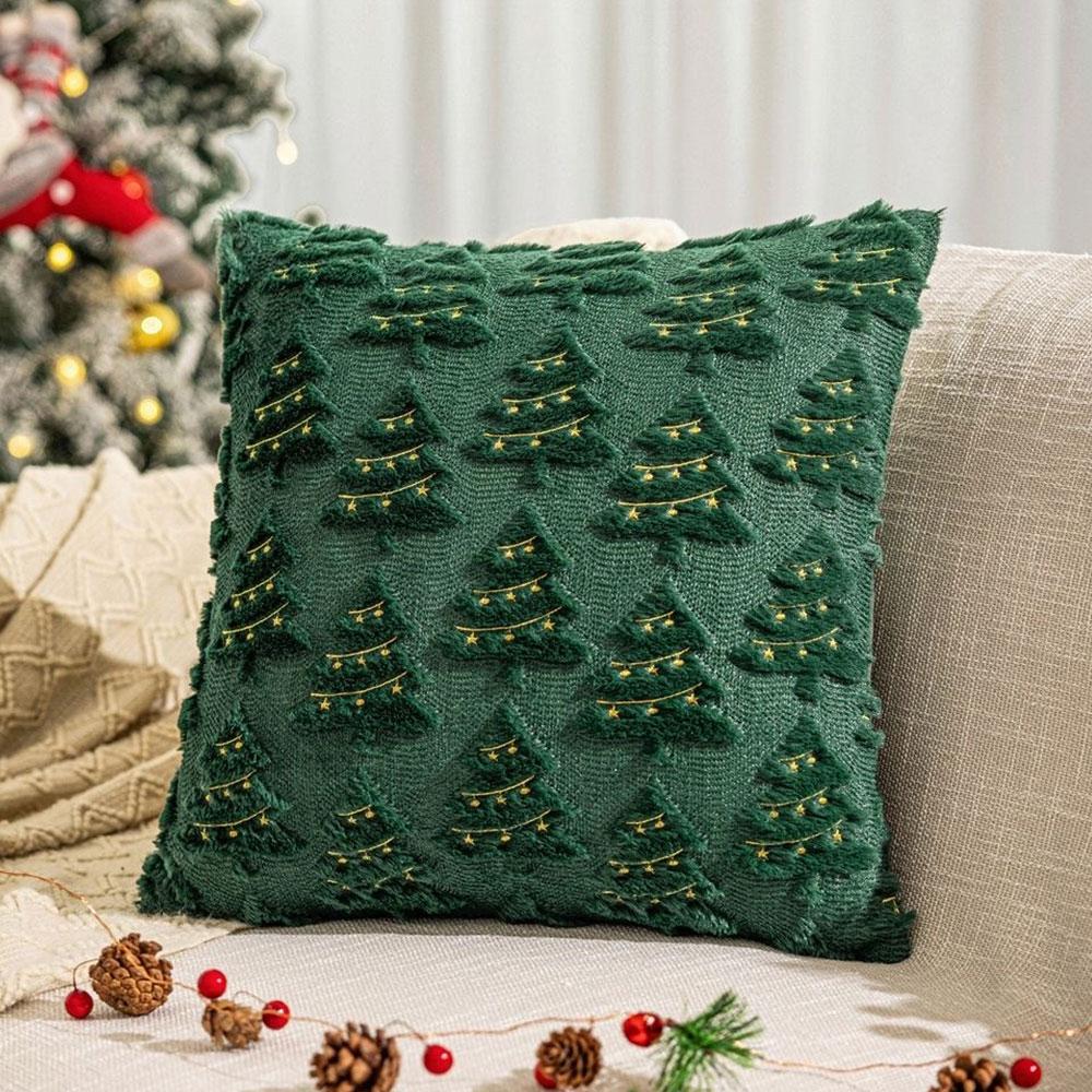 Ghost Pumpkin Plush Faux Fur Pillow Covers Soft Halloween Decor For Sofa Couch Bed Living Room White Orange Pillowcases 11x11CM