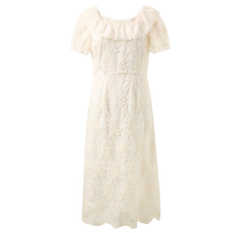 Women's Plus Size Embroidered Square Neck A-Line Maxi Dress