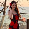 Sexy Demeanor Fake Backless Cross Slit Long Hip Hugging Dress
