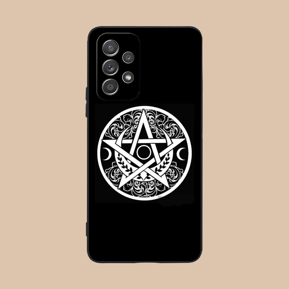 Aesthetic Pentagram Phone Case for Samsung Galaxy A56 55 54 53 52 51 36 35 34 23 16 15 5G Soft TPU Shockproof Cover