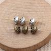 Multi Color Flower Edge Spacer Beads Metal Charms For Jewelry Making Accessories