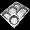 304 Stainless Steel Sectioned Lunch Tray with Lid