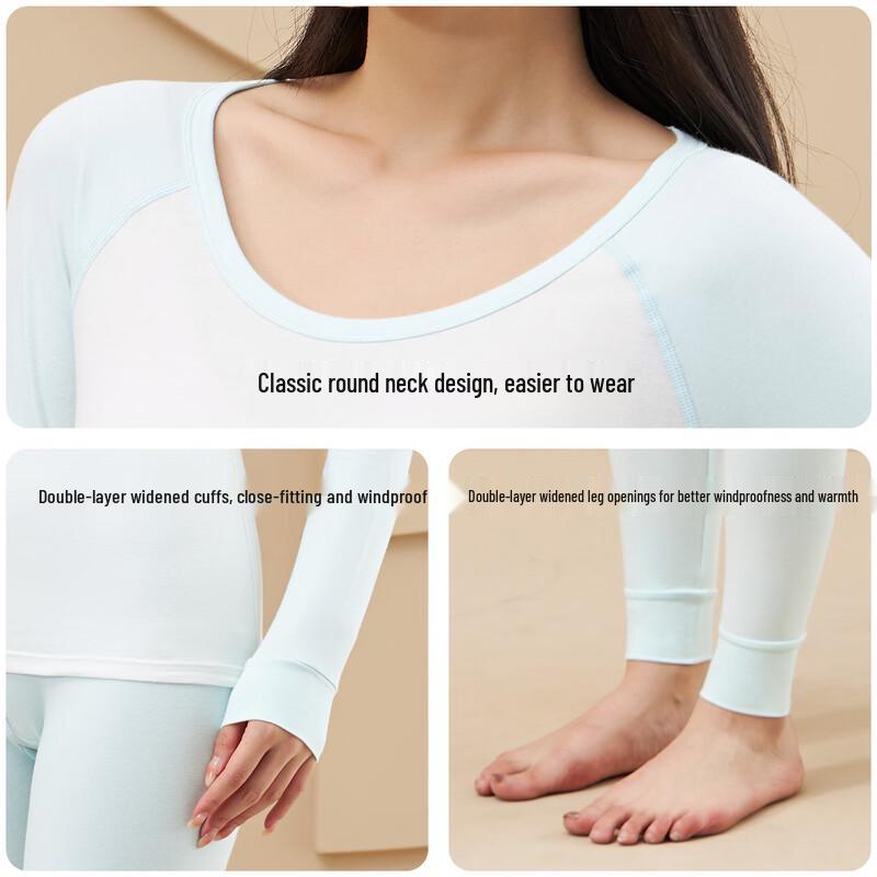 LangSha Teen Girls' Pure Cotton Thermal Underwear Set