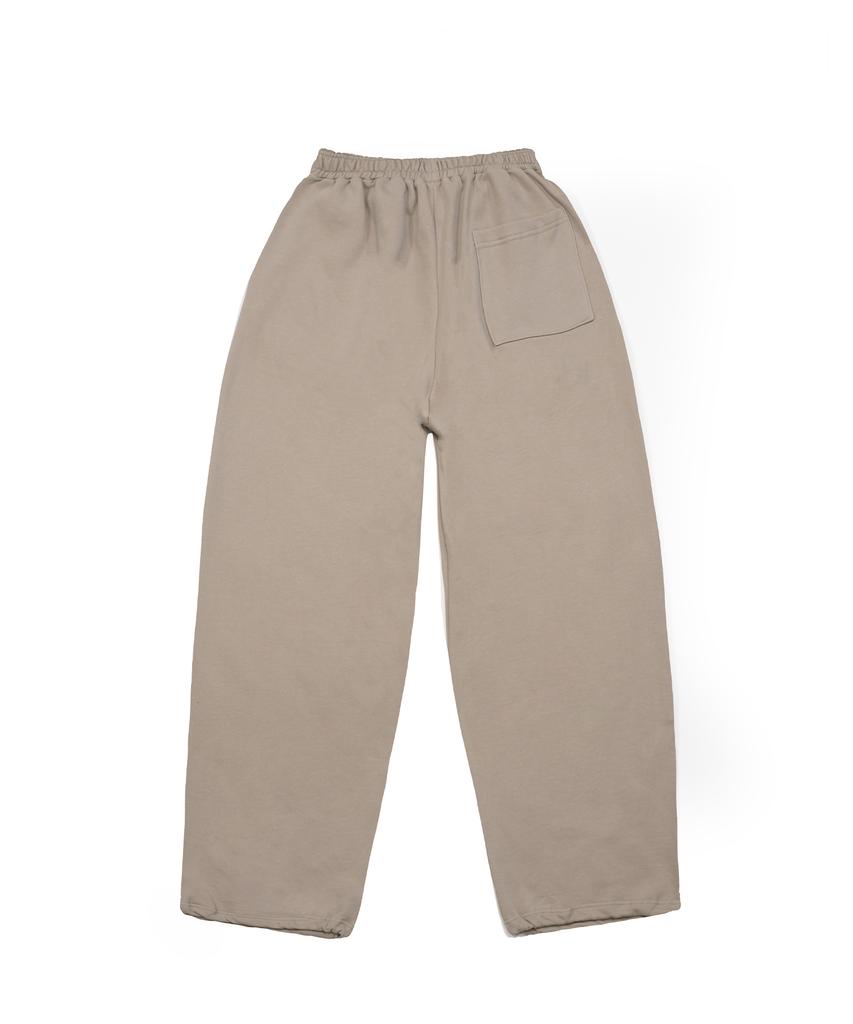 PHERMENON Oversized Pigment Wide String Jogger Pants - Beige