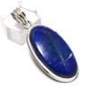 Natural Lapis Lazuli Gemstone 925 Sterling Silver Jewelry Pendant 1.97" w9H99