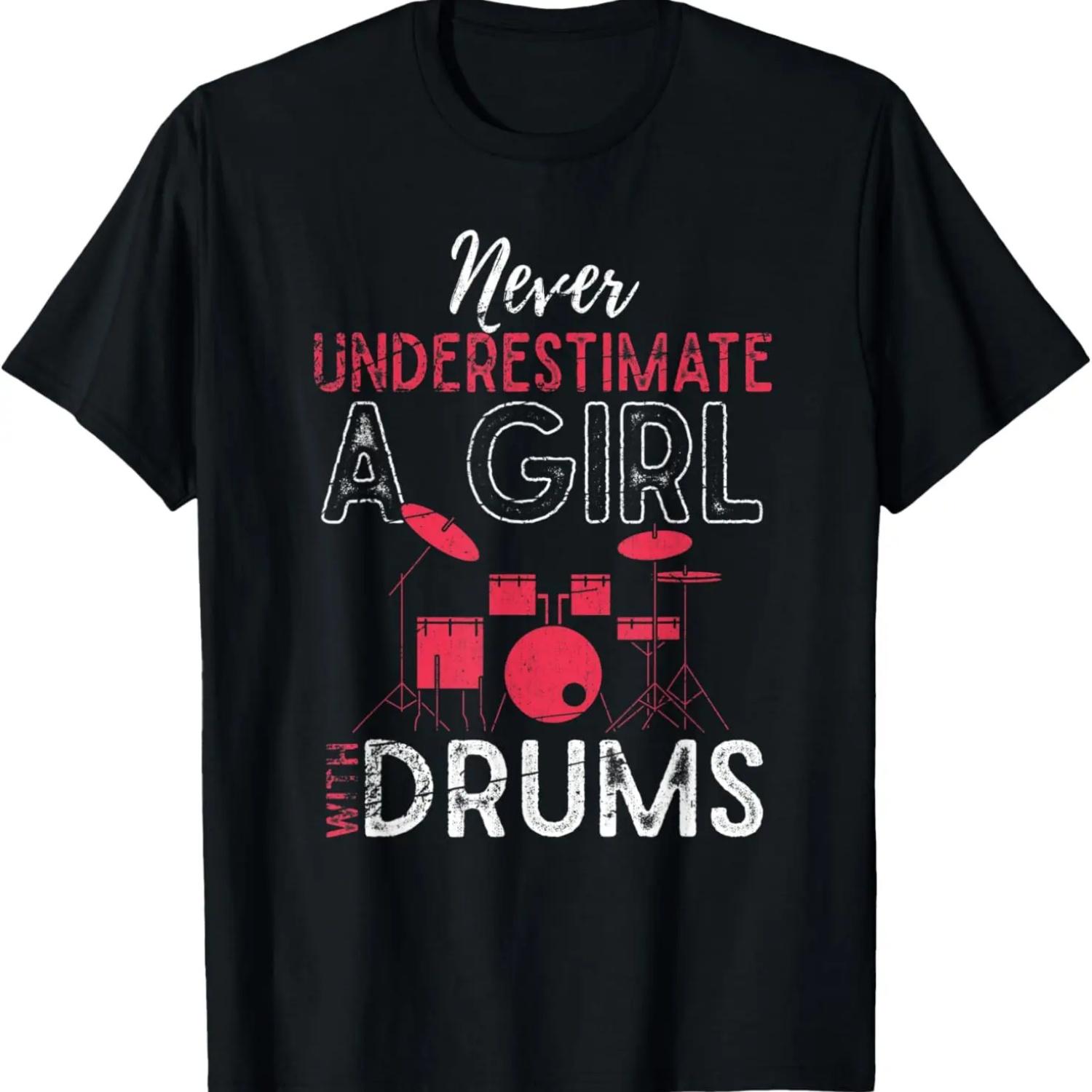 I Destroy Silence Shirt Retro Drum Sticks Tee Drummer Gifts T-Shirt S