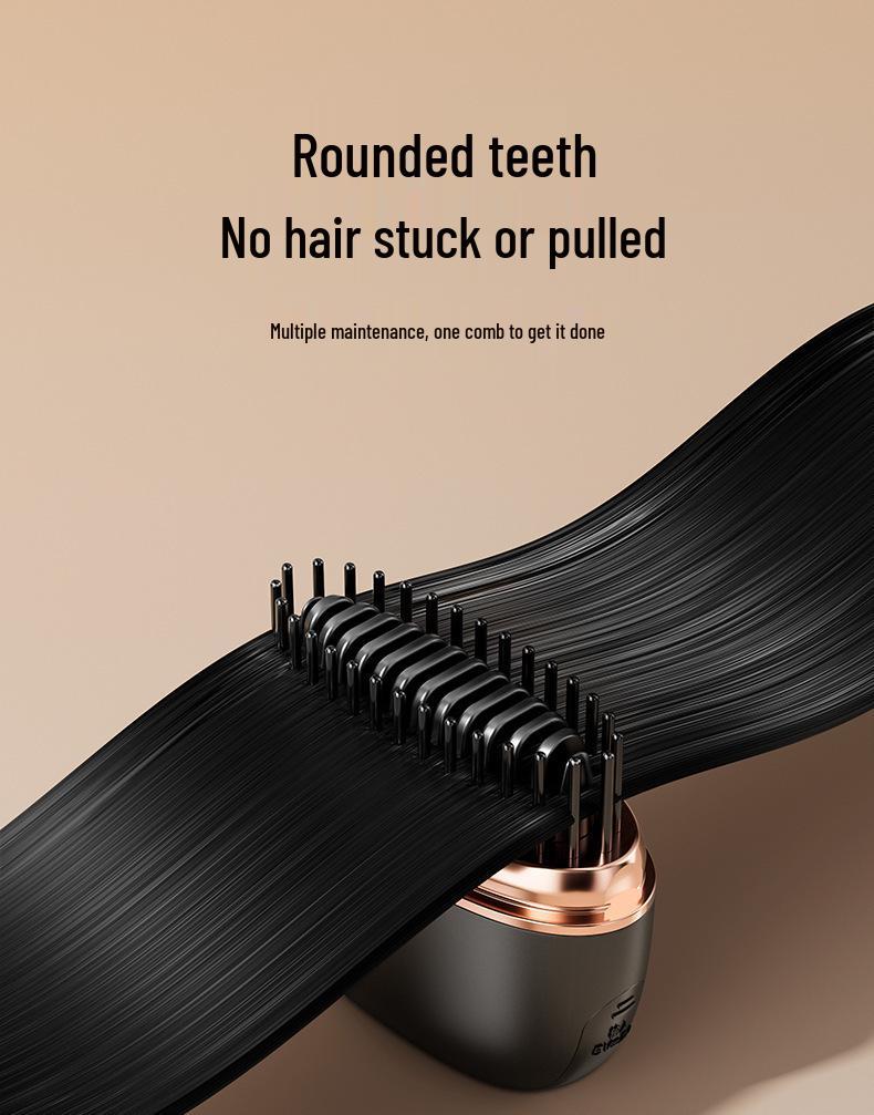 Wireless Mini Straightening & Curl Comb - No Damage, Negative Ion