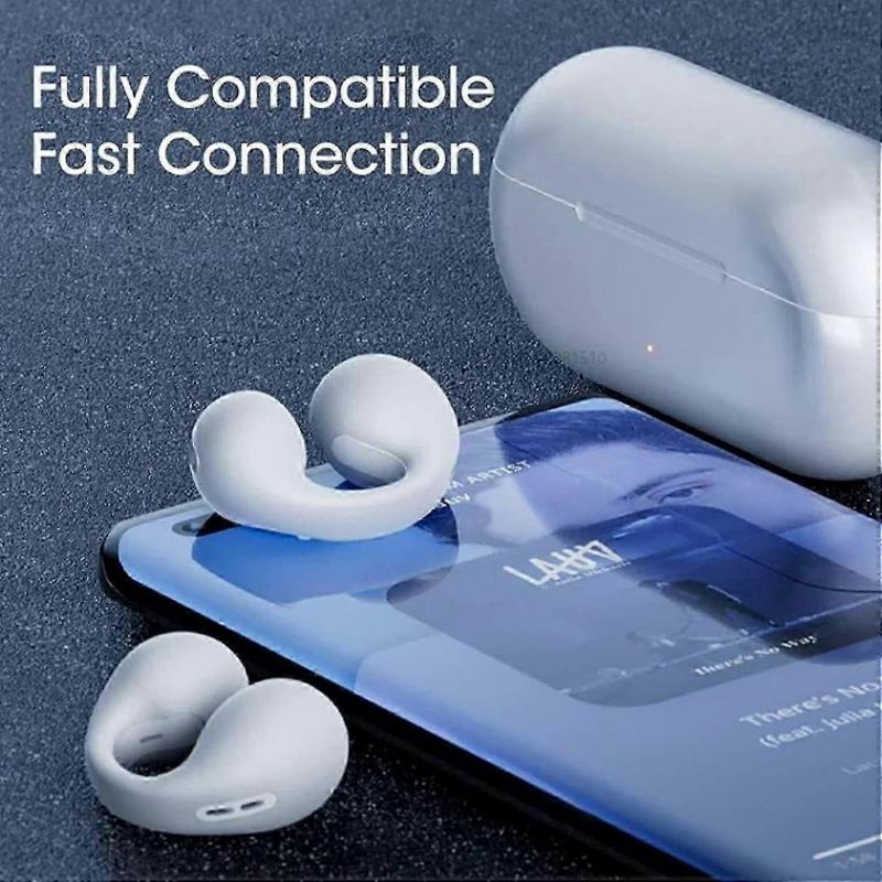 Smart Wireless Bluetooth Open Noise Canceling Headphones with Wireless Charging Box and Digital Disp