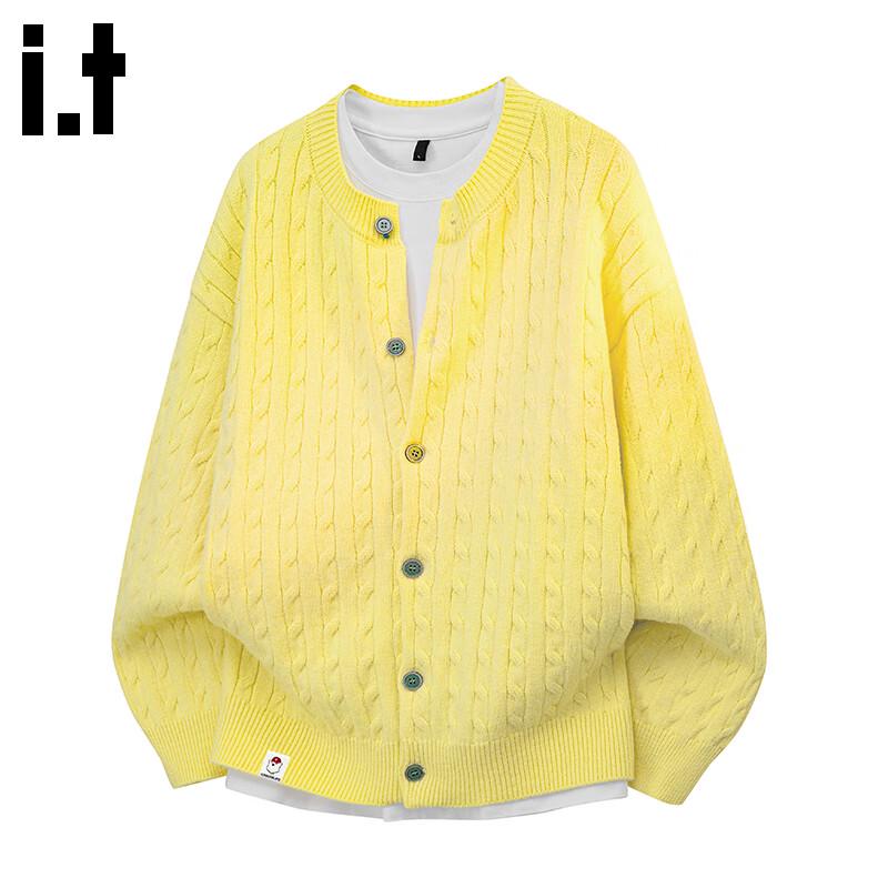 :CHOCOOLATEit Men's American Style Cable Knit Cardigan