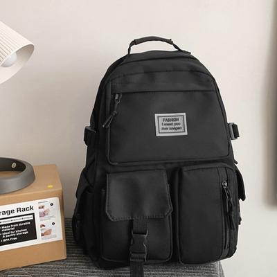 Backpack Large Capacity Waterproofing Simple Schoolbag Unisex Laptop Bag