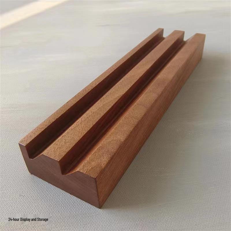 Black Walnut Wide Slot Ring Display Board for Jewelry & Photography